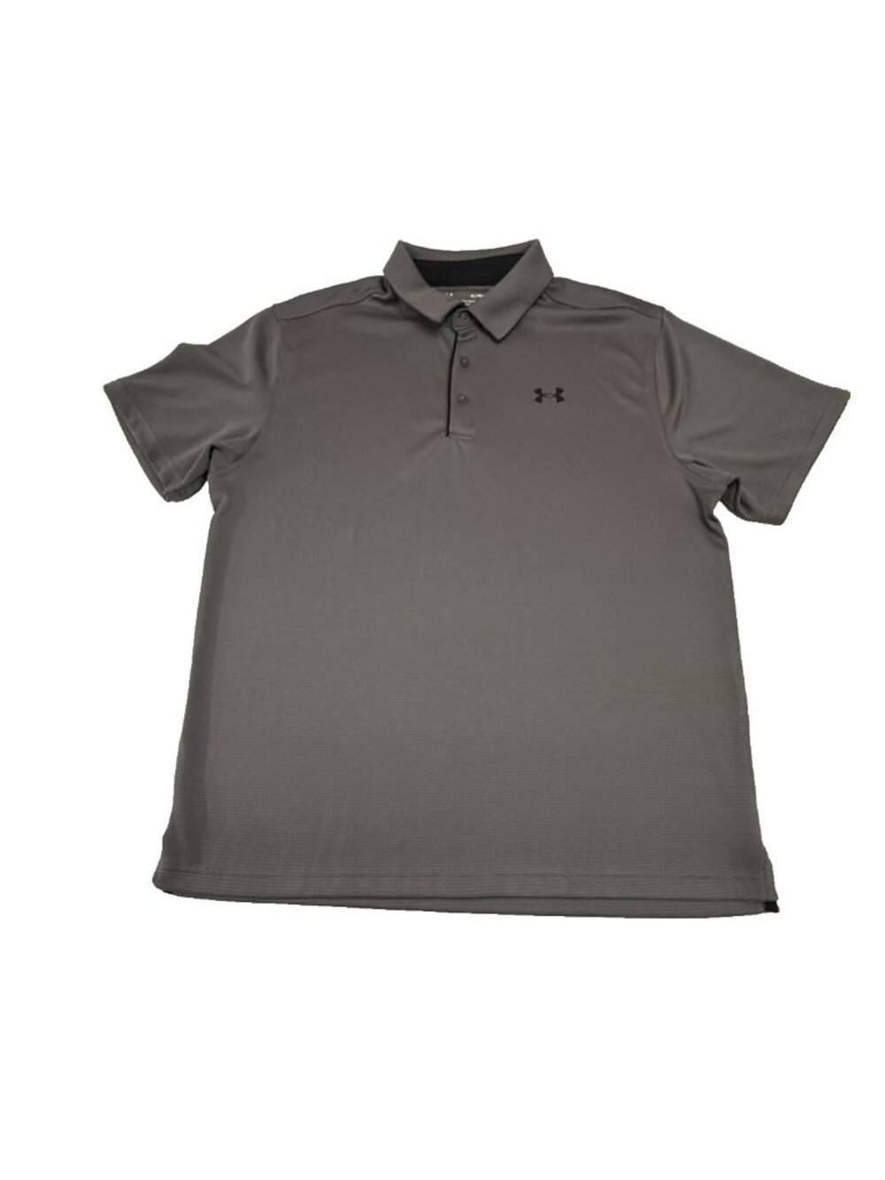 Under Armour Polo Shirt Mens XL Gray HeatGear Loose Fit Golf Performance Short